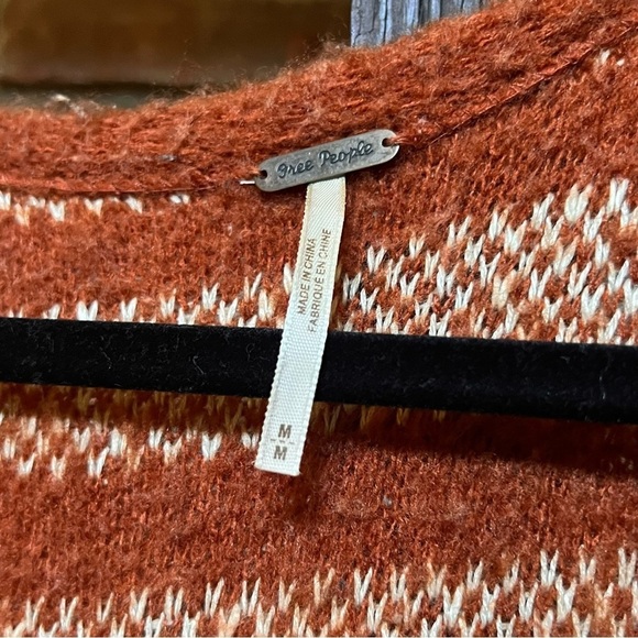 Free people Sz M floor length sweater cardigan sleeveless pockets wool blend - Picture 5 of 15